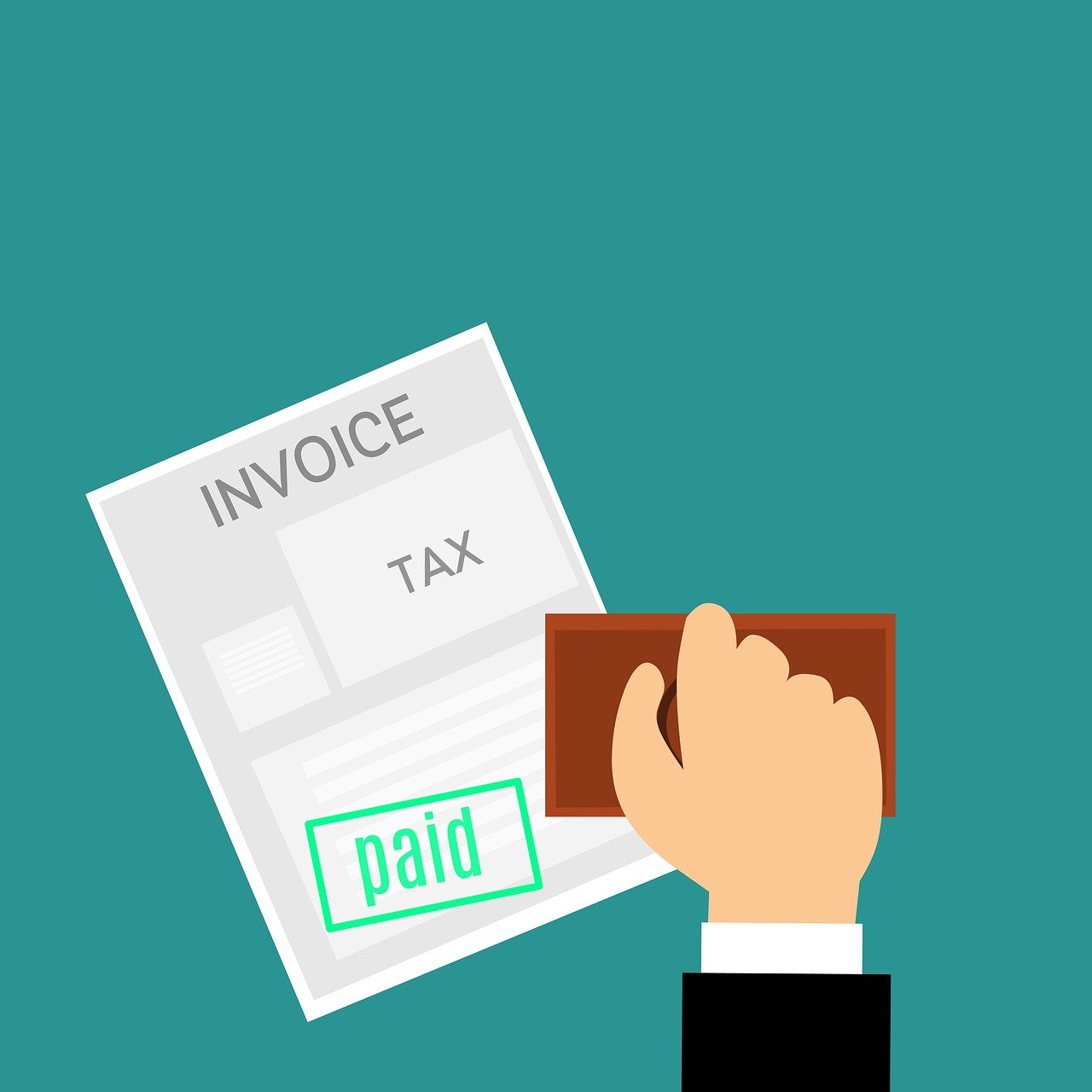 tax, invoice, paid